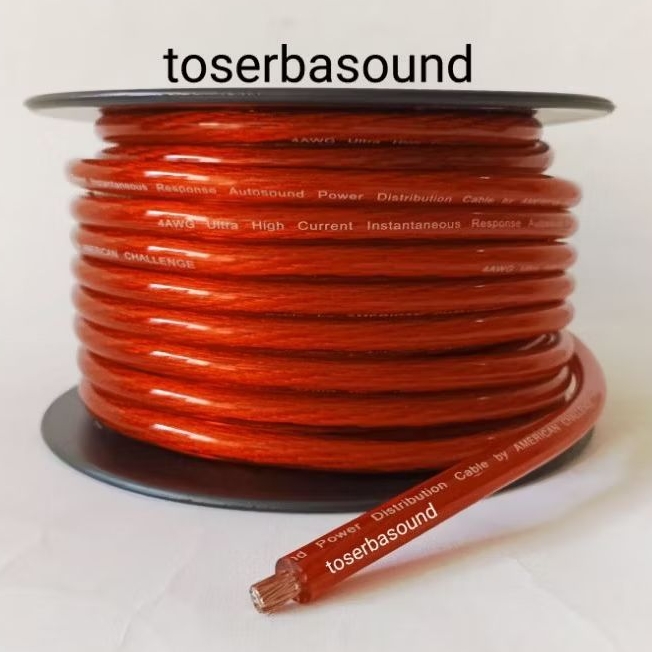 Kabel 4 AWG Setrum Power Aki Ground 4awg audio mobil Jual Meteran