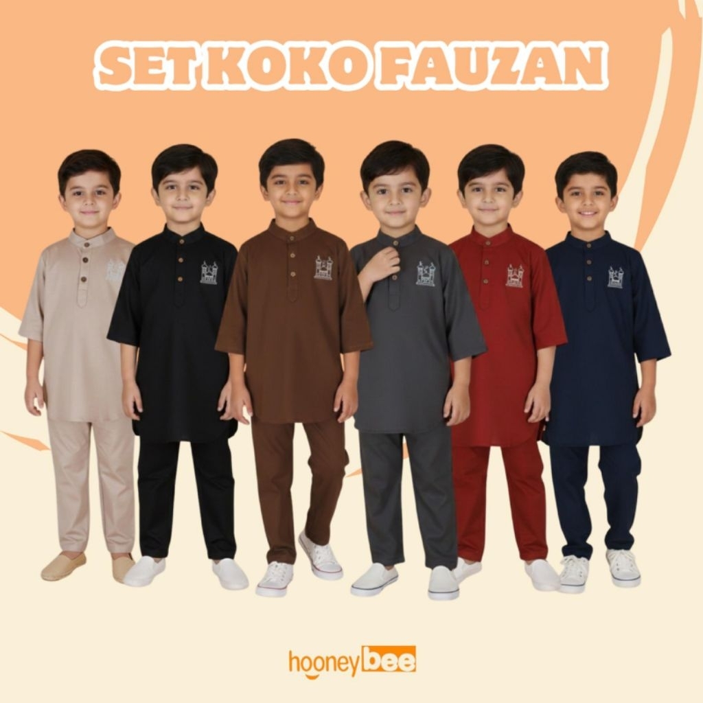 Honey Bee Set Koko Fauzan Setelan Baju Anak Laki-laki Uk. 2-10 Tahun