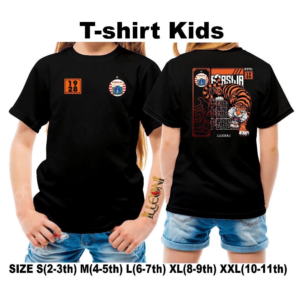 ILLEONI - KAOS PERSIJA streatwear ANAK-ANAK/ KAOS persija KIDS UNISEX/ kaos anak2 persija