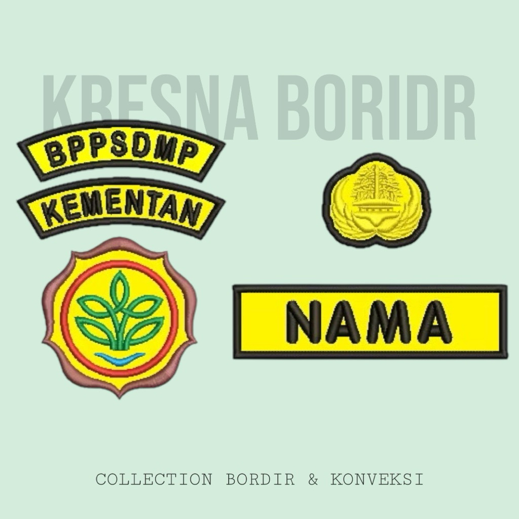 Logo Kementan Custom Timbul Bordir/Kementan Bordir/Kementan Custom