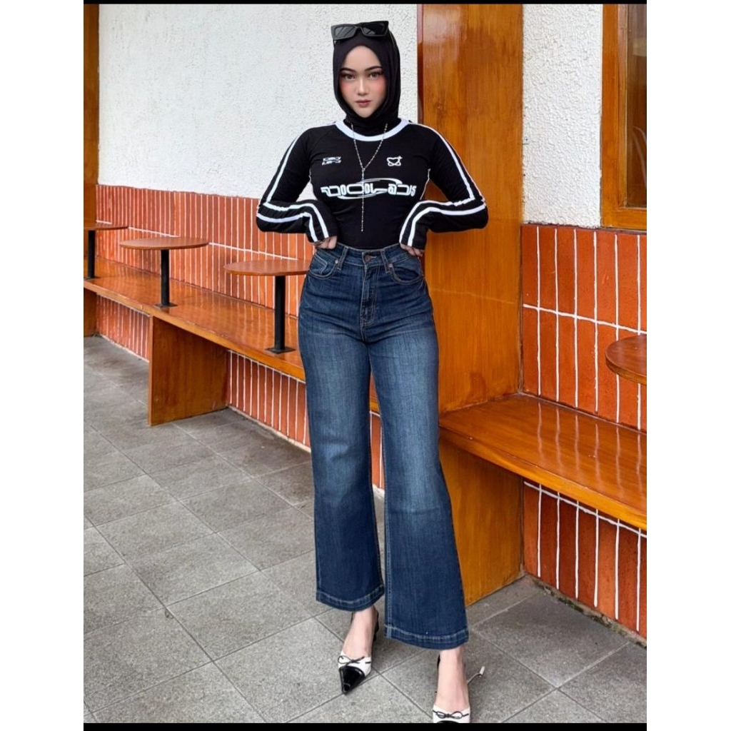 NEW READY CELANA KULOT WANITA R2.CO DAN GET IT BAHAN PREMIUM JEANS SIZE 22 SAMPAI 34