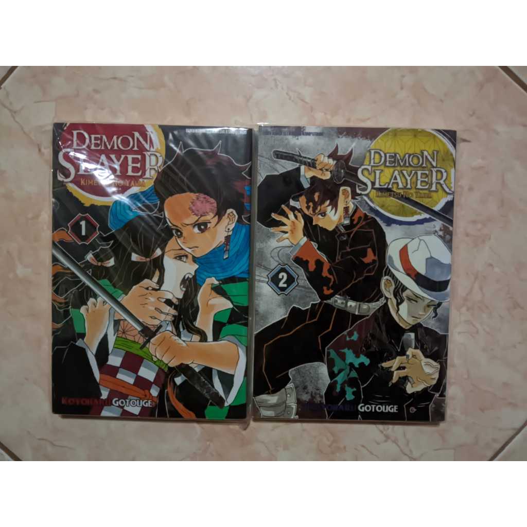 Komik Set Demon Slayer(Kimetsu no Yaiba) Vol 1 dan 2 Original