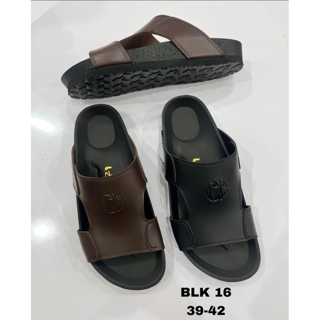 SANDAL KULIT PRIA C12 BLK 16 39-42
