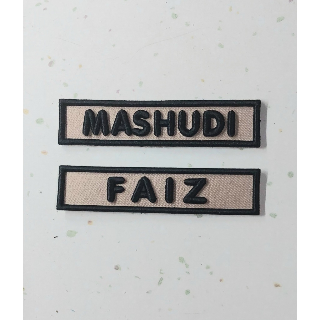 Bordir Nama Pembina Pramuka Timbul 3DCustom/Bordir premium