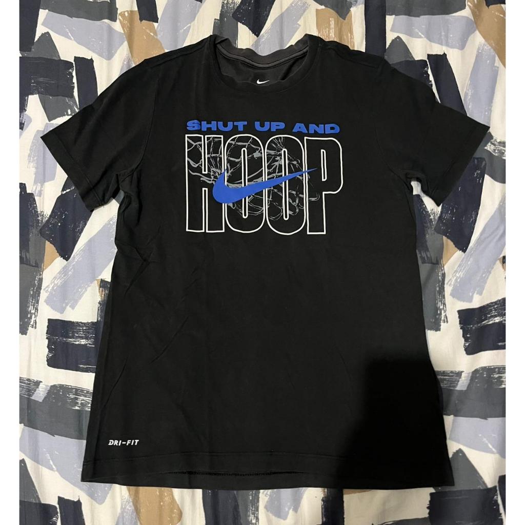 Kaos Basket Nike "Shut Up and Hoop" Black Dri-Fit - Kaos Olahraga Second