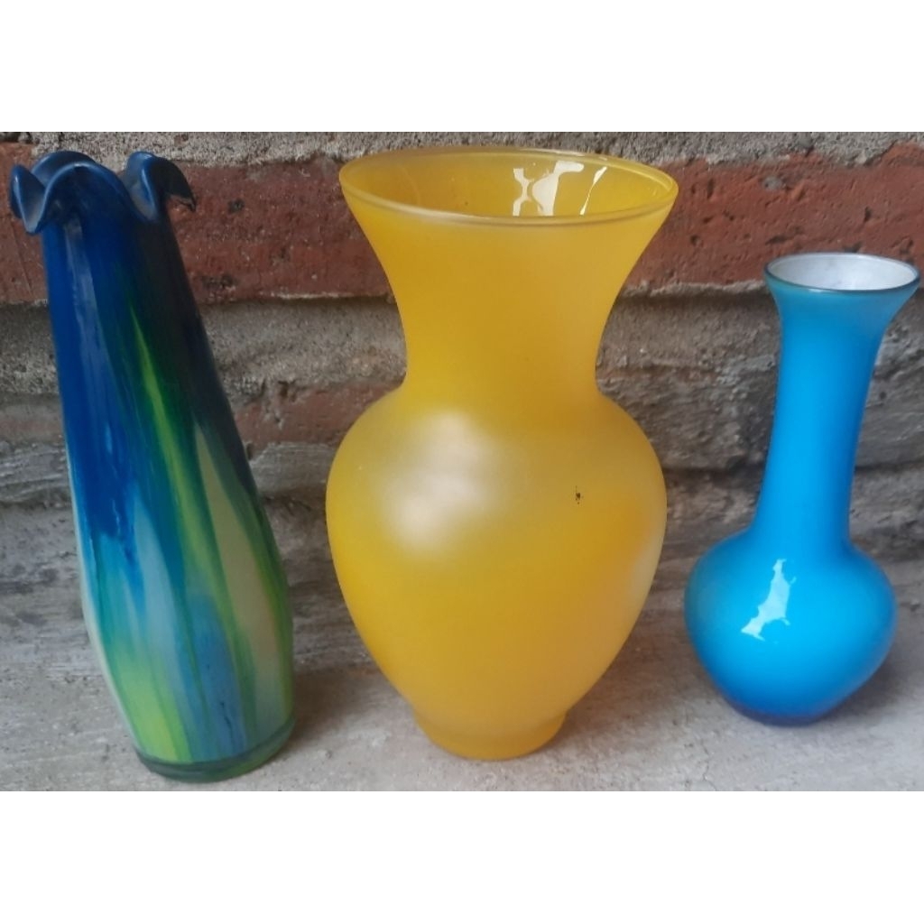 #vasbunga kaca #guci lama #vintage hiasan #pajangan jadul #kristal