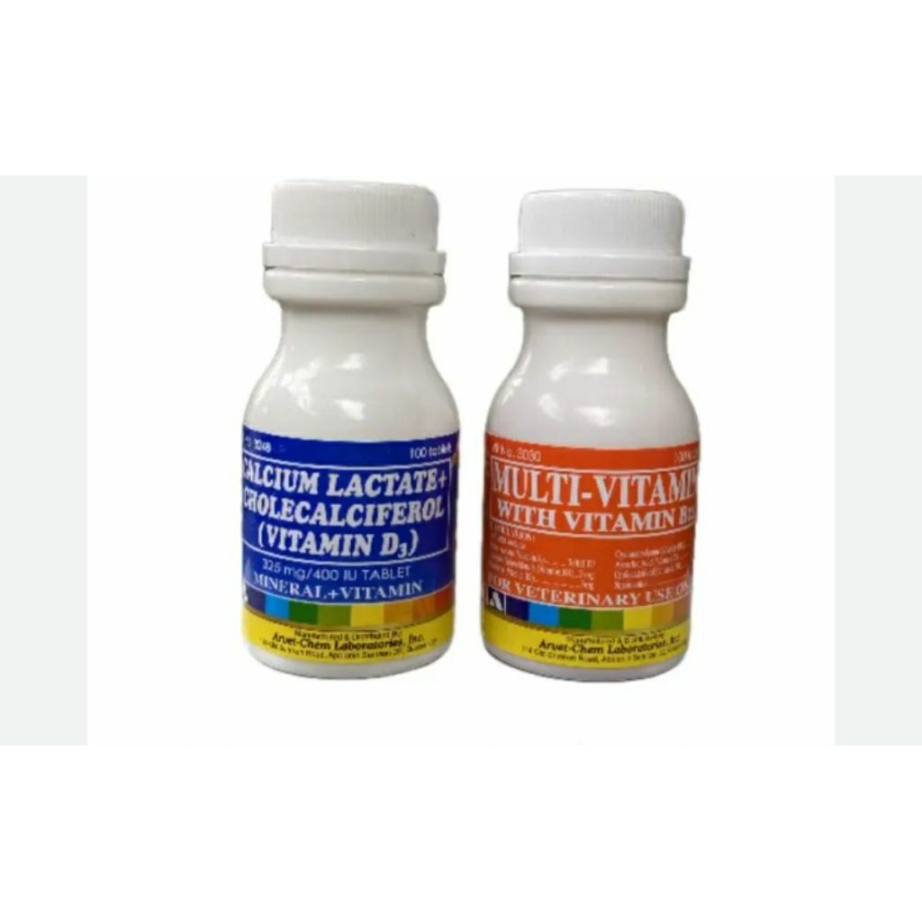 Calcium lactate d3 Dan Multivitamin ayam aduan sepaket