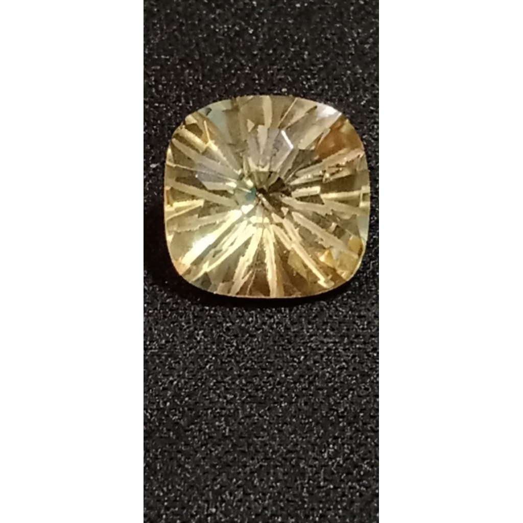 permata yellow citrine natural 12 x 12 x 6 mm   kode : 717