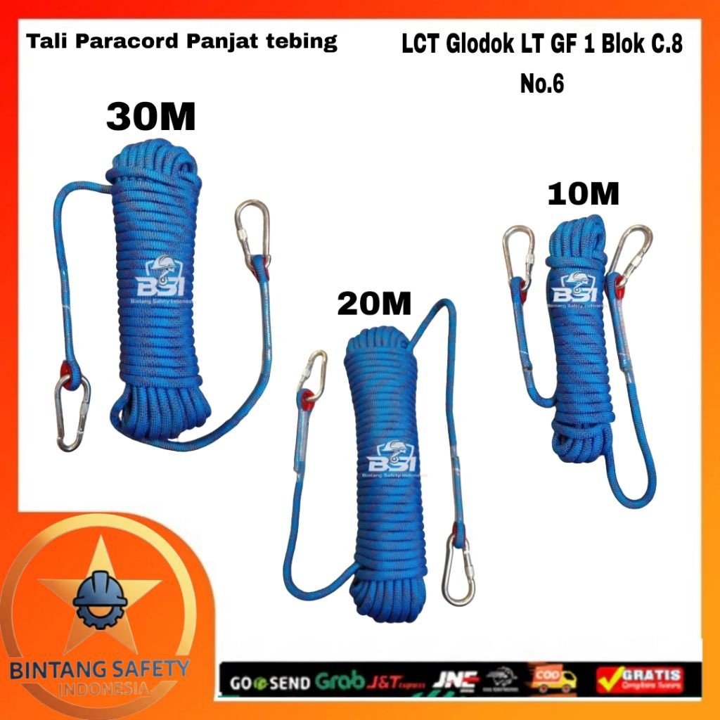 Tali karmantel Paracord Panjat Tebing