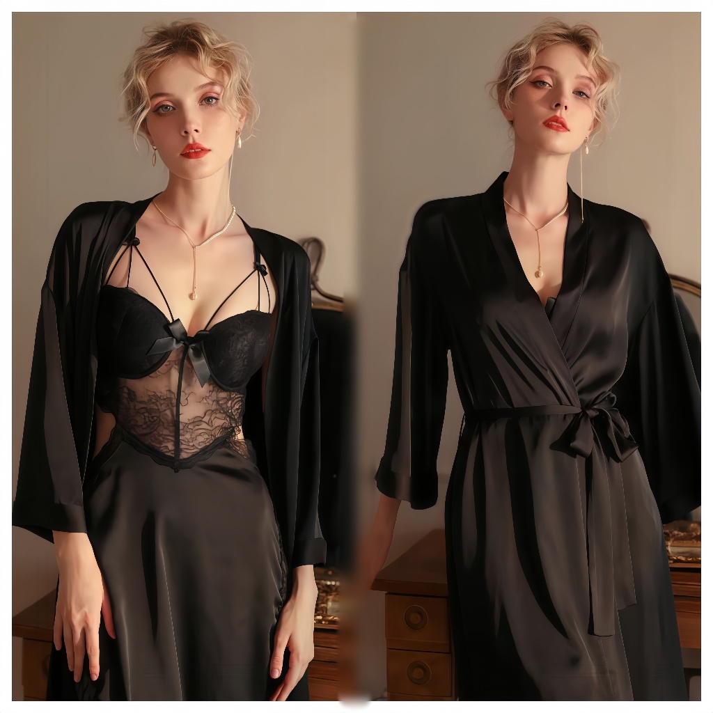 Sexy lingerie Satin Premium tidur nyenyak baju tidur sexy wanita / Lingerie cup bra baju tidur wanit