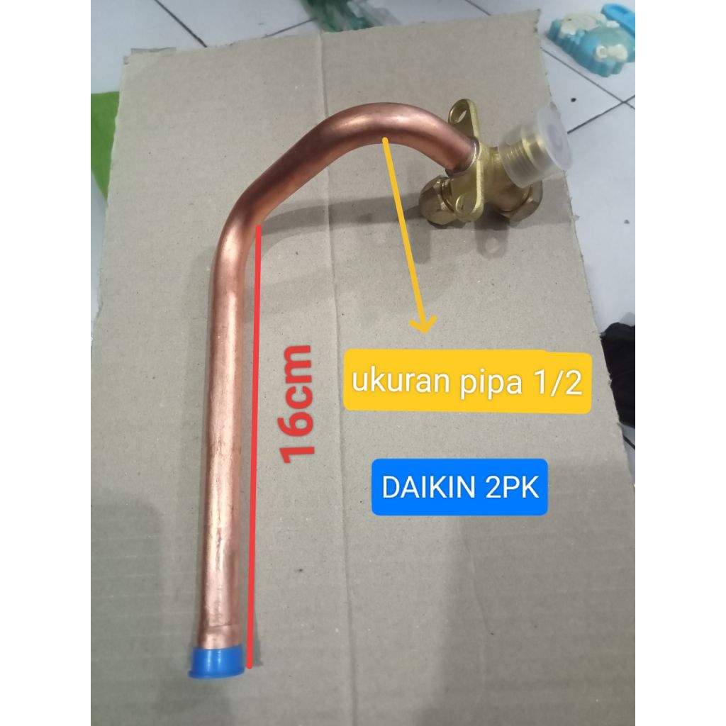 KRAN OUTDOOR AC KRAN VALVE PENGISIAN FREON AC DAIKIN 2PK ORIGINAL