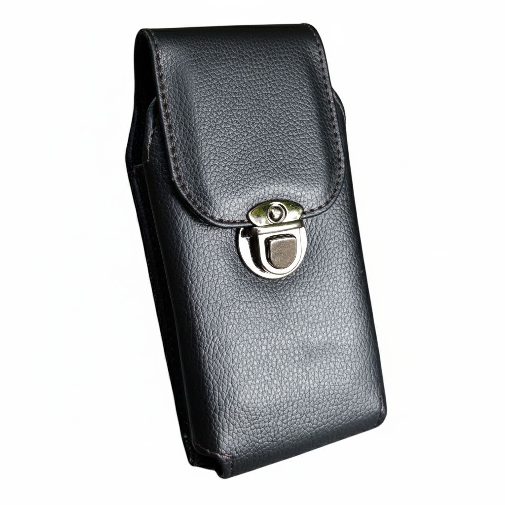 [Itjen] Tas Dompet HP Pria Sarung Ponsel Pinggang Bahan Sintetis Elegan & Praktis