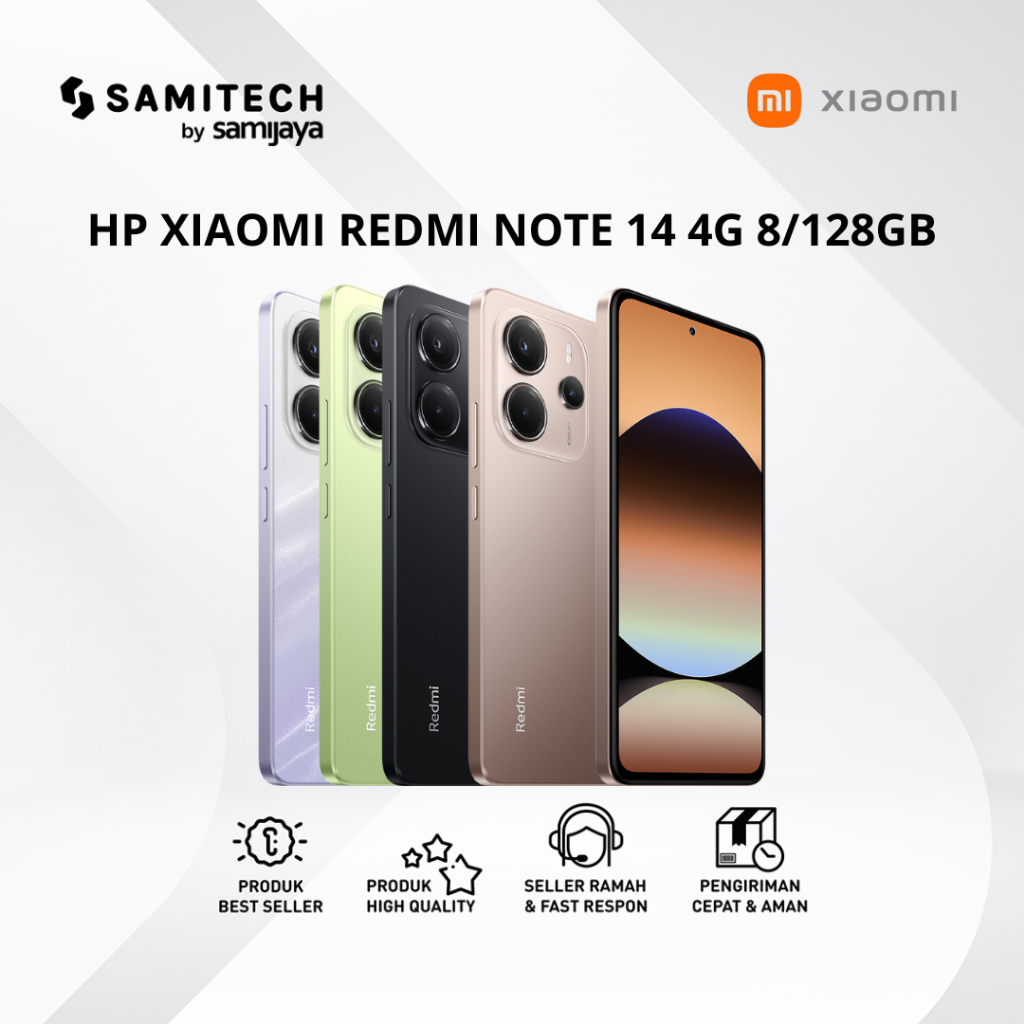HP XIAOMI REDMI NOTE 14 4G 8/128GB RAM 8GB PENYIMPANAN 128GB BERGARANSI