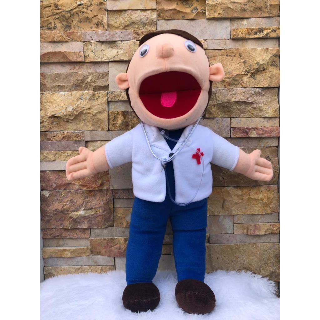Boneka Muppet Profesi Polisi/Suster/dokter /Handpuppet Ventriloquist /Boneka Cablak 75 cm