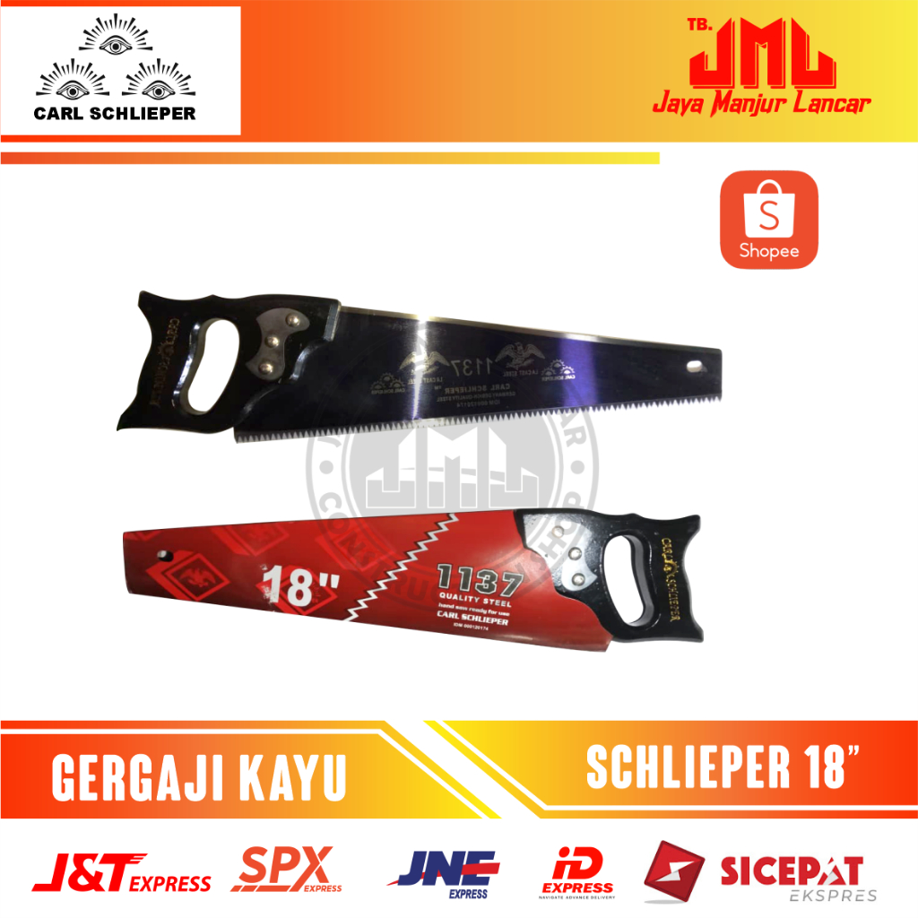 Gergaji Kayu 18 inch Carl Schlieper 18"/Gergaji cap mata asli 18" bonus kikir cap mata