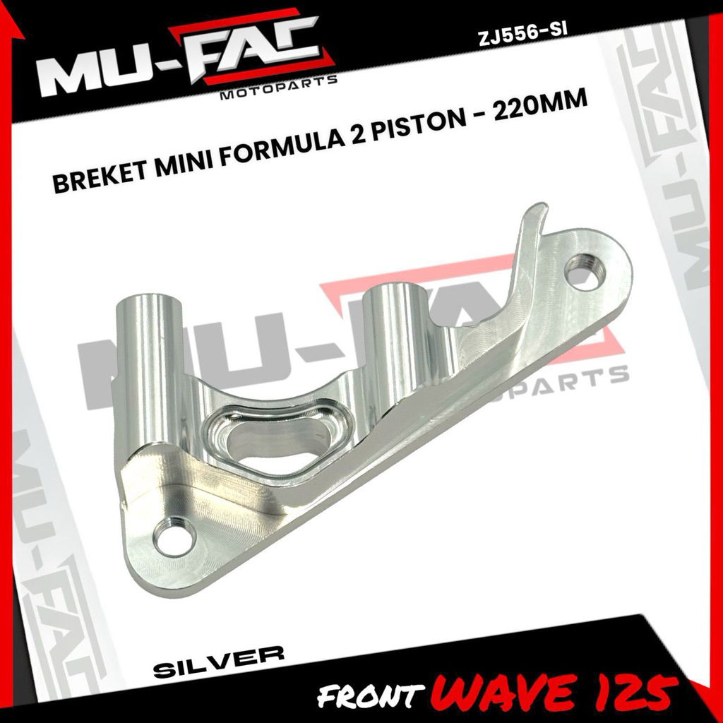 Breket Mufac Kaliper Formula 2 Piston Pitch 45mm Motor Wave / Supra