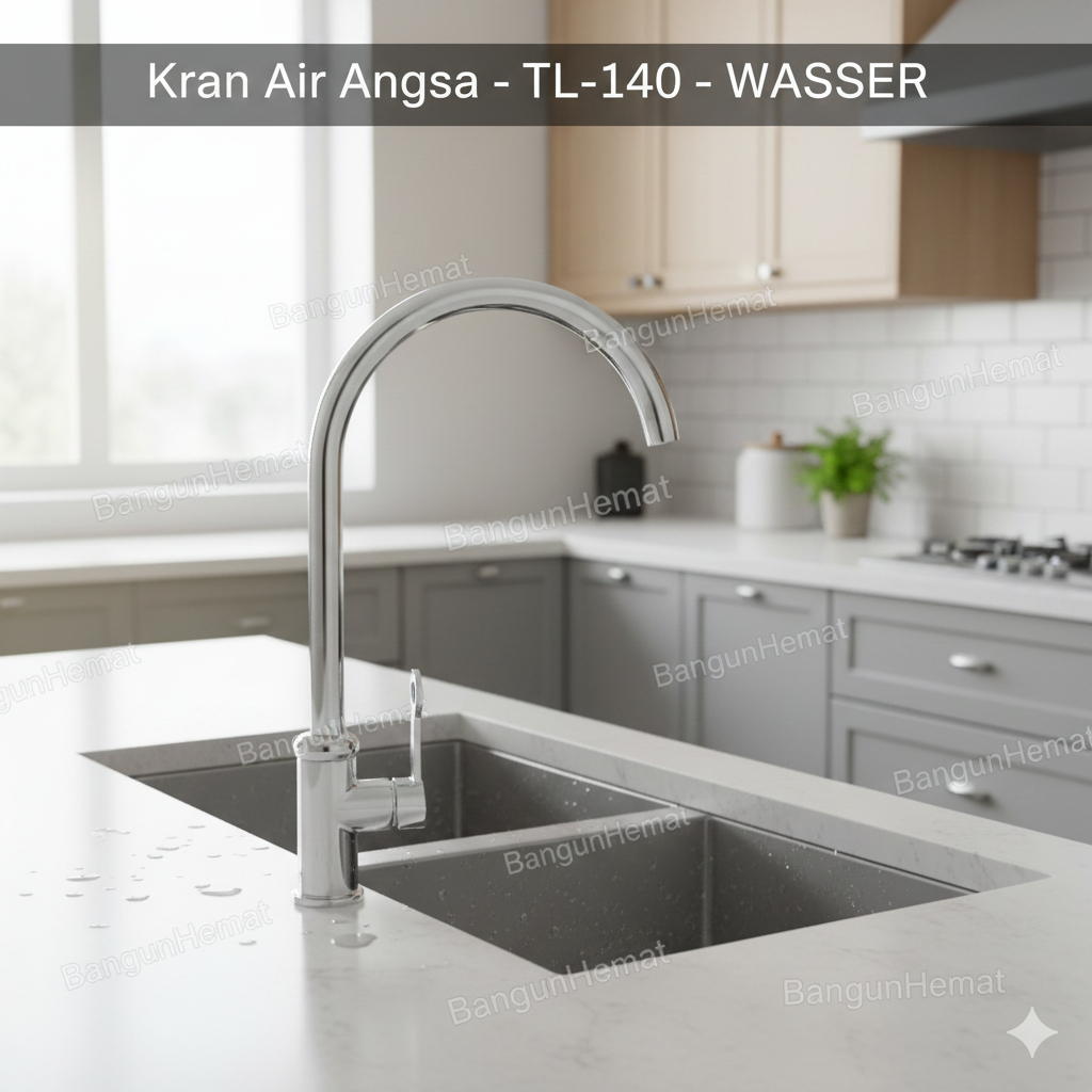 Kran Angsa Bak Cuci Piring Wasser TL 140 - Kran Sink Meja