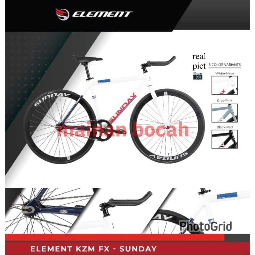 SEPEDA ELEMENT FIXIE SUNDAY KZM 700C FRAME ALLOY