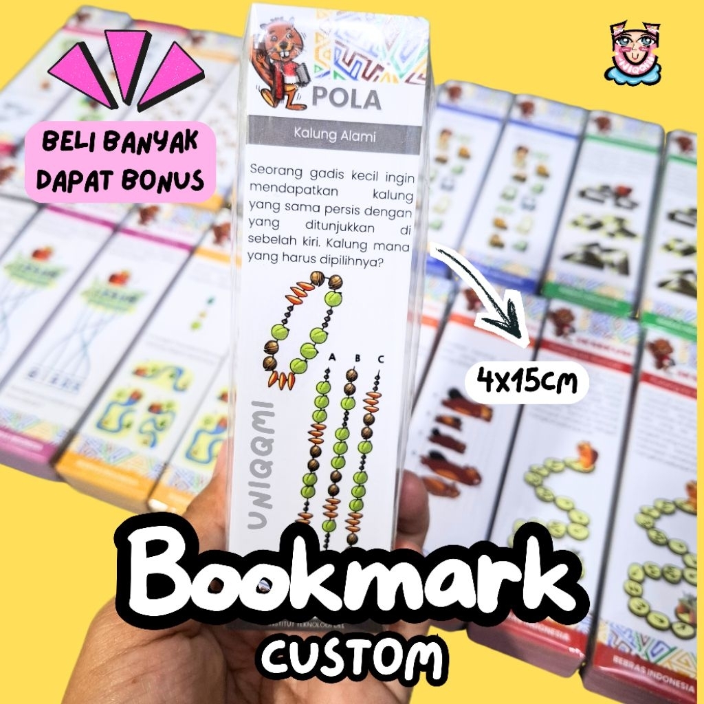 PEMBATAS BUKU 2 SISI /BOOKMARK/ CUSTOM BOOKMARK PEMBATAS BUKU