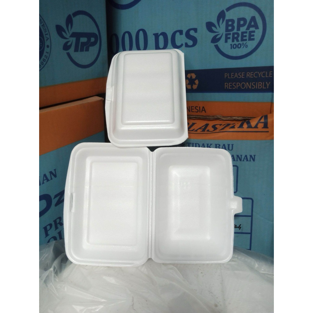 STYROFOAM KOTAK MAKAN 1 pack isi 100pcs | Styrofoam bubur | Styrofoam Nasi Goreng