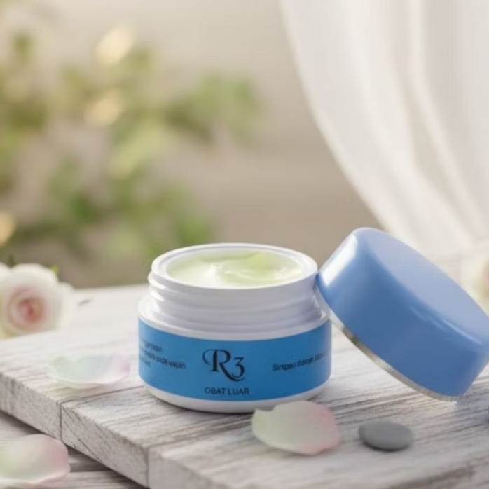 R3 krim malam whitening/pencerah wajah