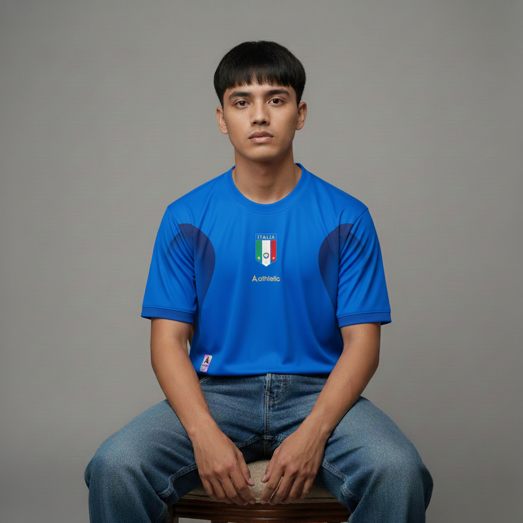 ATHLETIC SPORTWEAR - Jersey Bola Fantasy Italy Home 2006 Fullprinting Casual - Atasan