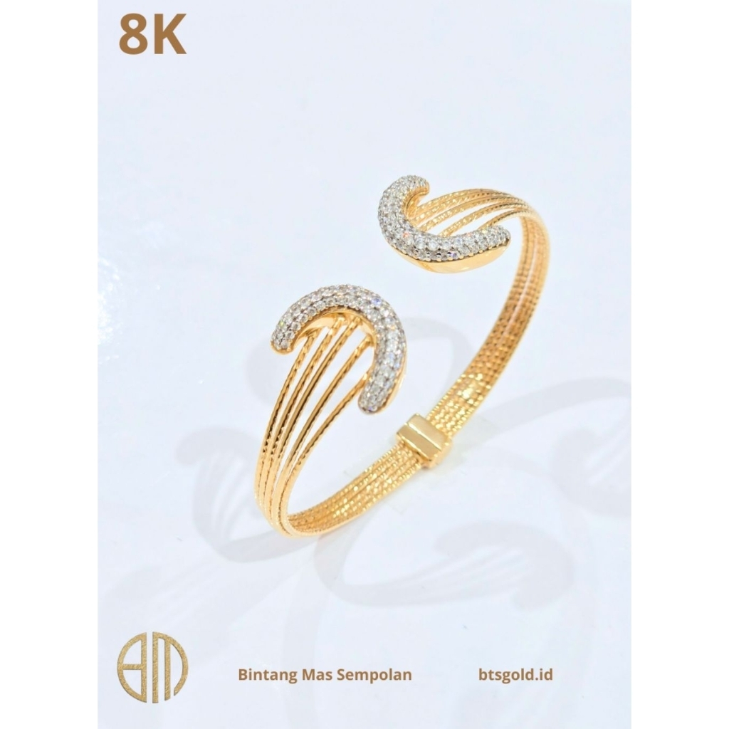 Gelang Emas Bangle Jangkar Permata  | 8K