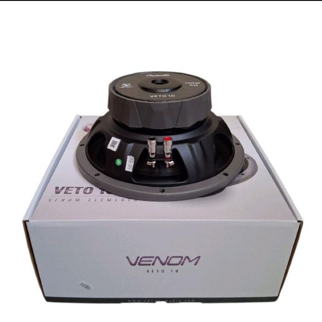 Subwoofer mobil 10 inch venom elemento veto 10 garansi resmi