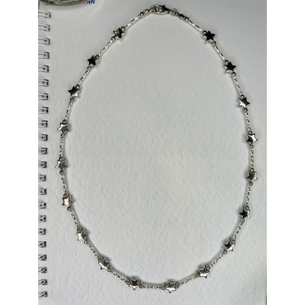 kalung manik simple silver star/kalung manik korea aesthetic