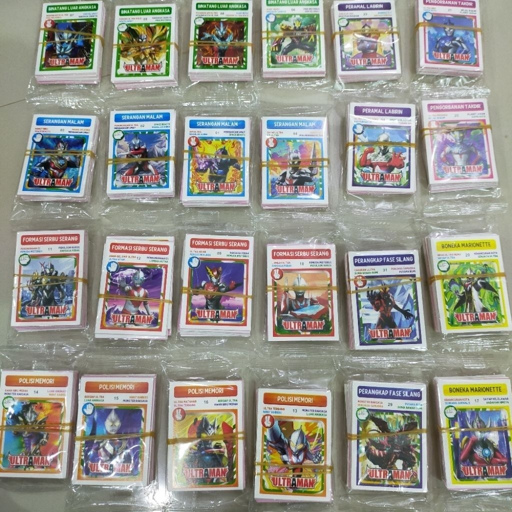 (320PC) GROSIR MAINAN KARTU KWARTET KARAKTER QUARTED