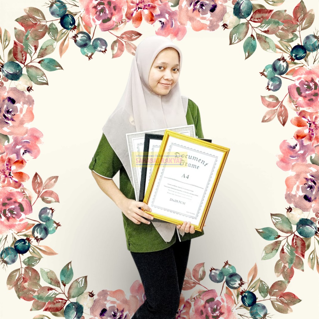 Pigura/Frame Foto/Frame Sertifikat A4/10R Motif Kayu/Ulir/Polos