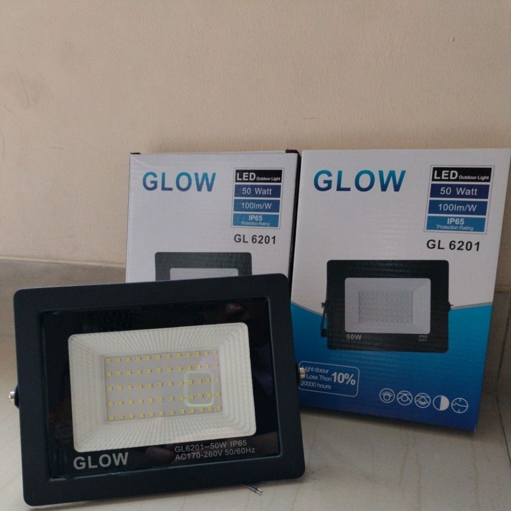 LAMPU SOROT LED GLOW 50W / KAP SOROT LED 50W GLOW IP65