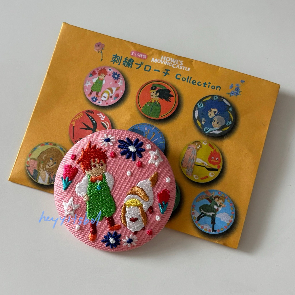 ghibli howl moving castle pin badge collection official