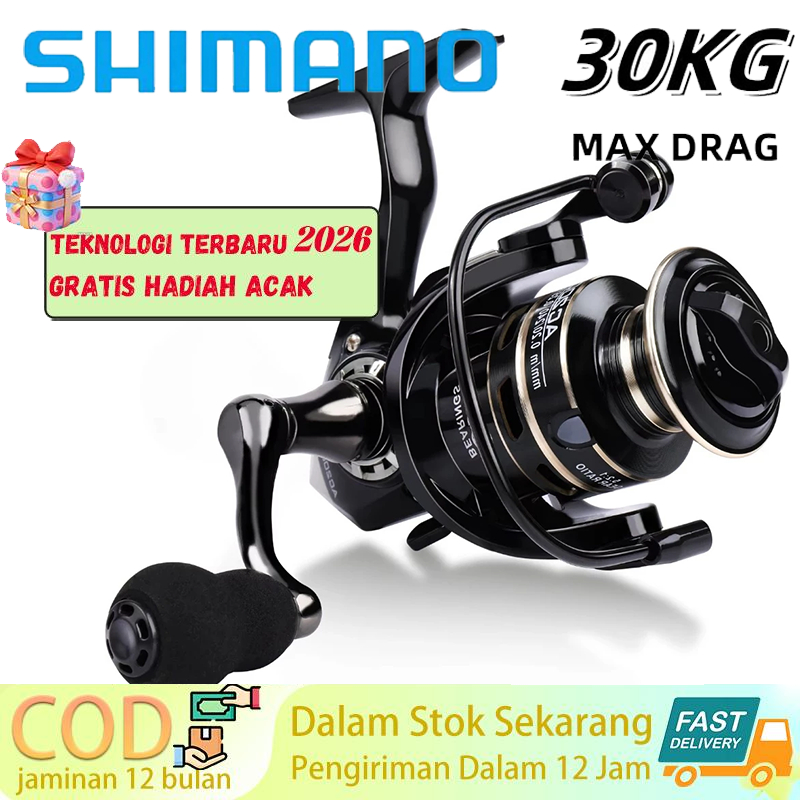 SHIMANO Reel pancing Asli Besi spinning reel Murah Kuat Metal power handle Spinning Rod Reel