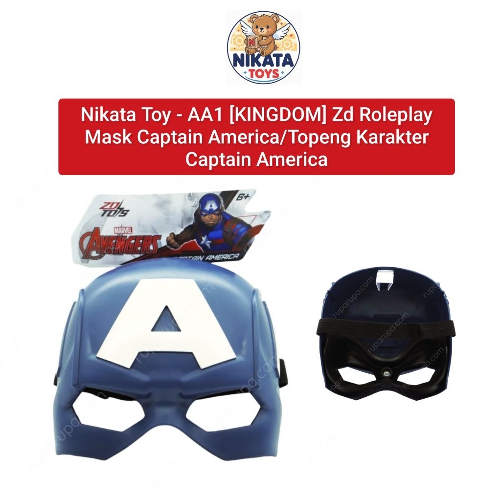 Nikata Toy - AA1 [KINGDOM] Zd Roleplay Mask Captain America/Topeng Karakter Captain America