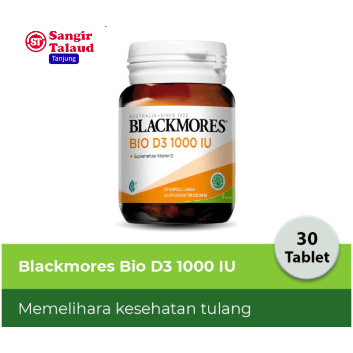 Blackmores Bio D3 1000 IU 30 Kapsul Vitamin D // Blackmores Bio D3 1000 mg Vitamin D Isi 30 Kapsul