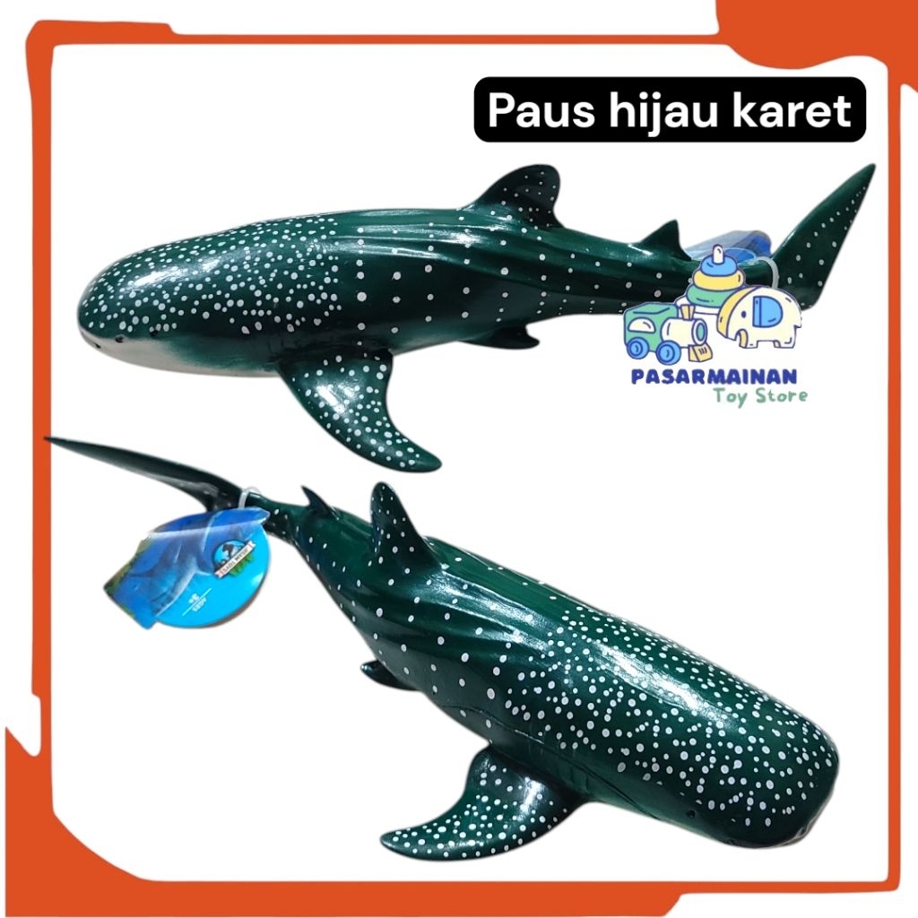 Mainan Figure Hewan Laut Hiu Paus Whale Shark Karet Simulasi Binatang Laut Paus hiu