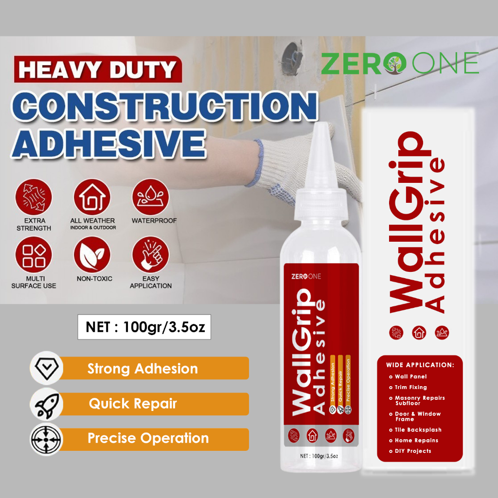 Lem Perbaikan Keramik Dinding Lepas Super Kuat ZEROONE Wallgrip Adhesive Lem Glue Penguat Beton Peng