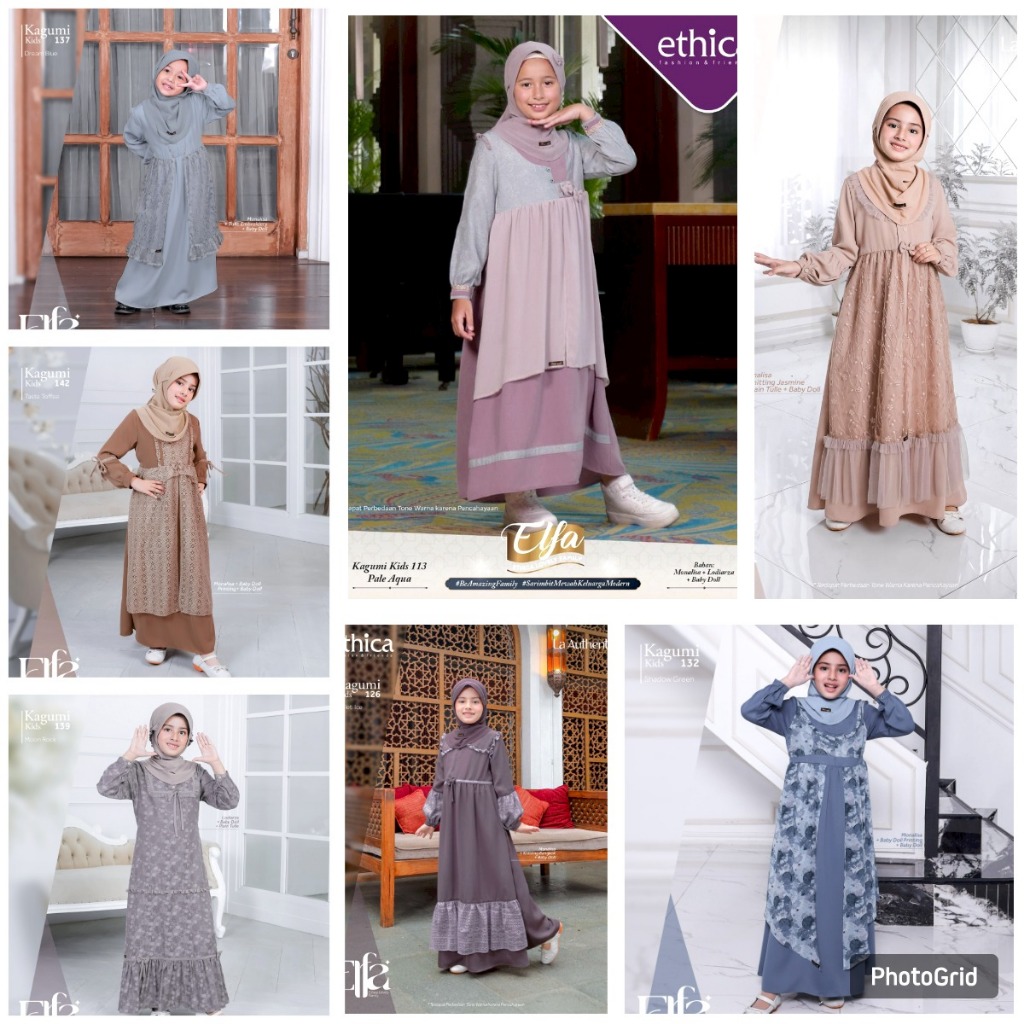 BAZZAR ETHICA GAMIS ANAK ETHICA KAGUMI KIDS | COD | Gamis Anak Set Ethica ORIGINAL PRODUK