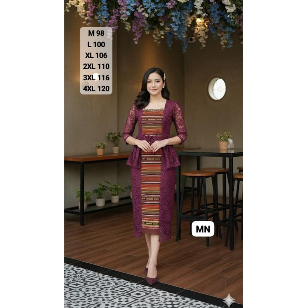 Miss Nauli | Dress Ulos Batak Modern Premium | Tunik Motif Ulos Sadum & Mangiring  | Dress Batik Bat