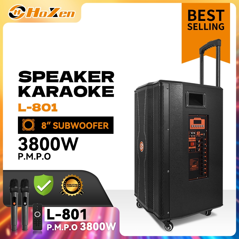 Honxen Speaker Bluetooth Bass L-801 Salon Aktif Bluetooth Full Bass Speaker Subwoofer 8INCH Speaker 