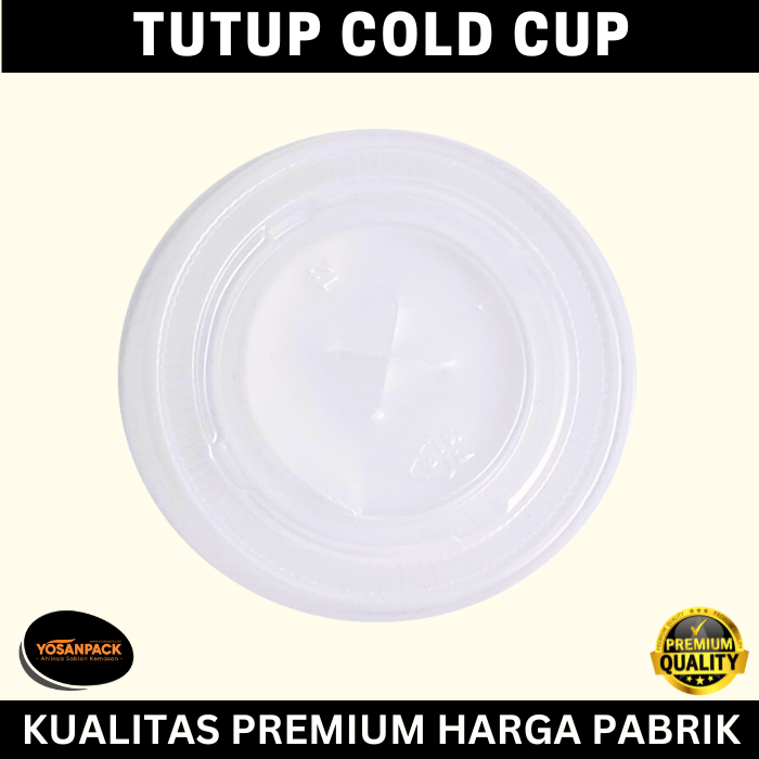 Tutup Plastik Cold Cup 12 oz, 16 oz & 22 oz - Tutup Cup Kertas