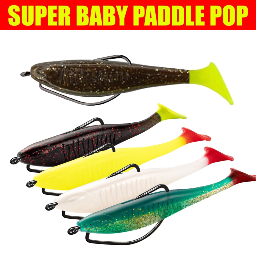 Softlure Paddle Pop Zman 8cm Johncoo Bukan Ozmy Super Baby Silencer Umpan Pancing Ikan Pancing Gabus