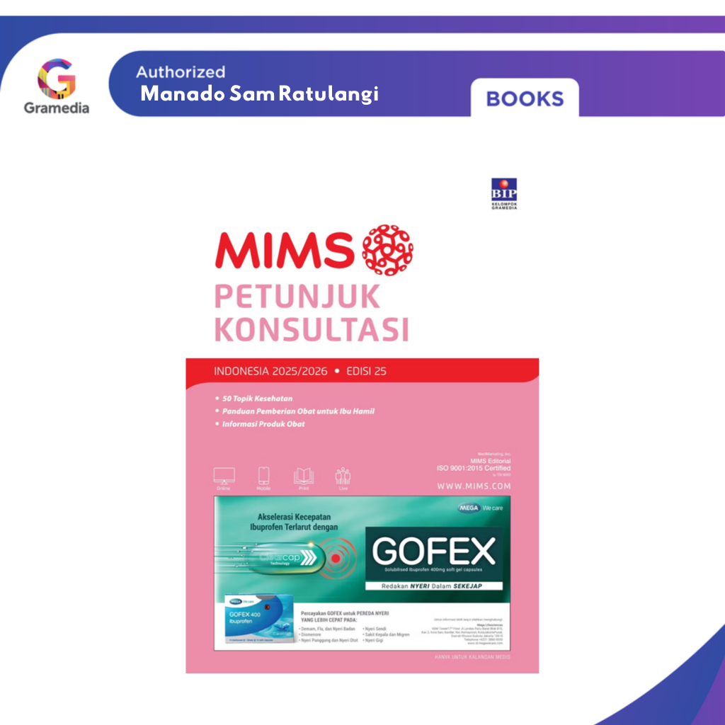Gramedia Manado - MIMS: Petunjuk Konsultasi Edisi 25 Tahun 2025/2026