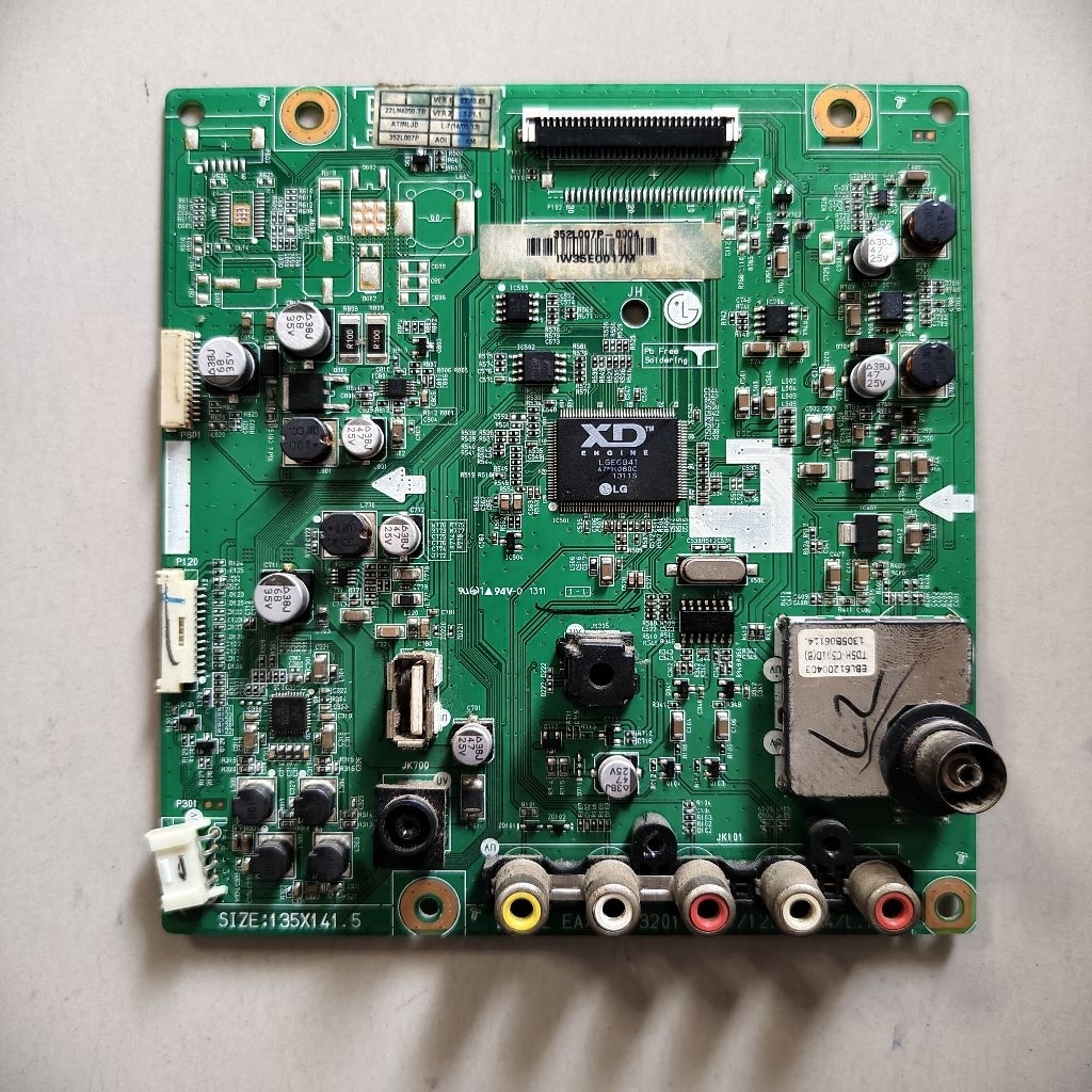 Mesin MB Motherboard TV LCD LED TV LG 22 Inch tipe 22LN4050 cabutan normal tested mulus no minus sia