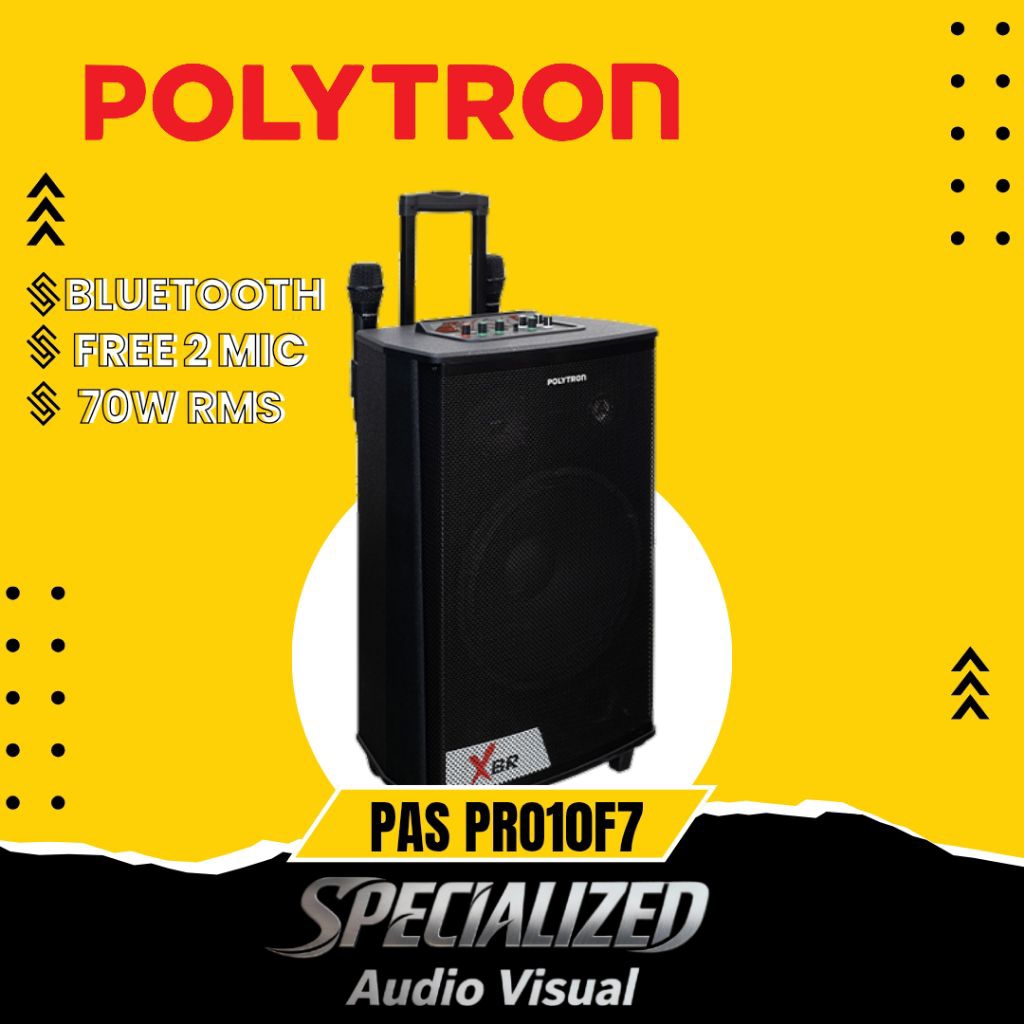 POLYTRON 12f7 Professional Speaker Portable Bluetooth Karaoke 12 Inch PAS PRO12F7