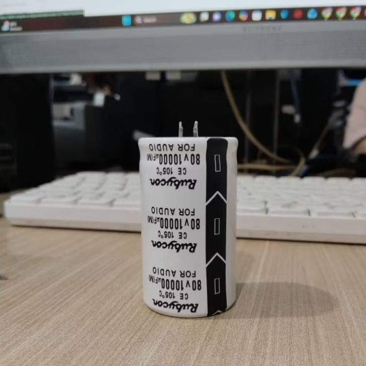 ELCO 10000UF 80V RUBYCON WHITE FULL AUDIO