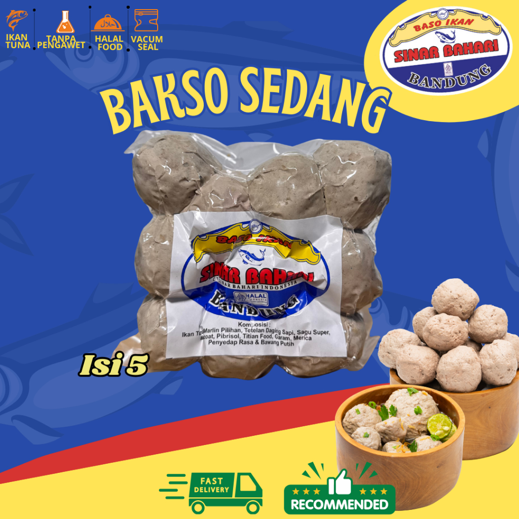 BASO IKAN SEDANG ISI 10 pcs BASO IKAN SINAR BAHARI