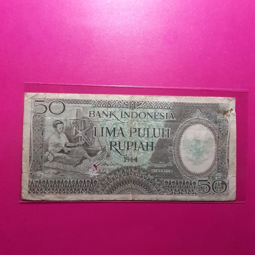 uang 50 rupiah pekerja 1964