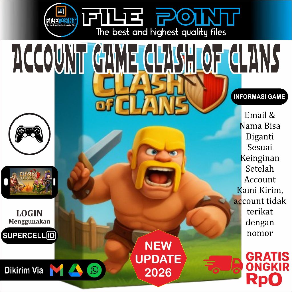 Akun game strategi perang desa Clash Of Clans (COC)